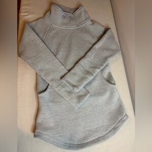 Prana Funnel Neck Pullover Sweater - Light Gray